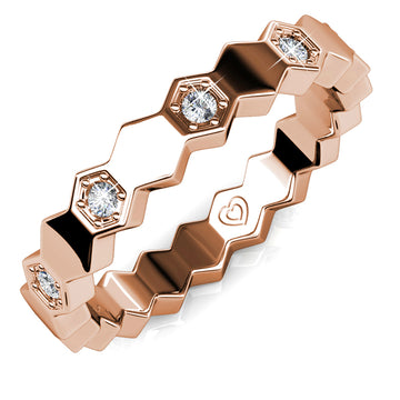 Hexy Hexagon Ring Embellished With SWAROVSKI® Crystals