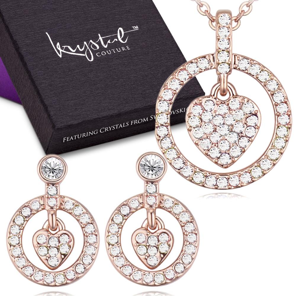 Saturn Heart With Crystal Set Embellished with Swarovski crystals - Brilliant Co