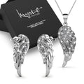 Boxed Fly High Wing White Gold Set Embellished with Swarovski® Crystals - Brilliant Co