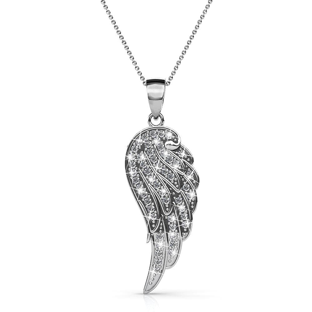 Boxed Fly High Wing White Gold Set Embellished with Swarovski® Crystals - Brilliant Co