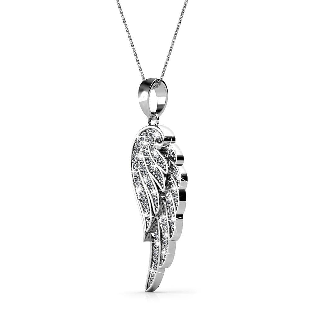 Boxed Fly High Wing White Gold Set Embellished with Swarovski® Crystals - Brilliant Co