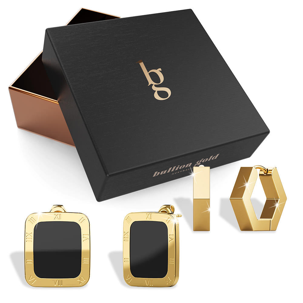 Riana Zaila 2 pairs Boxed Earrings Set