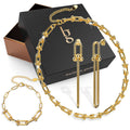 Boxed 3 Pieces Jewellery Set in Gold