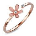 Boxed Petalia Pink Ring and Bracelet Featured Swarovski® Crystals in Rose Gold