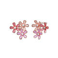 Boxed Petalia Pink Stud Earrings and Necklace Featured Swarovski® Crystals in Rose Gold
