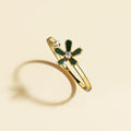 Boxed Petalia Olive Green Jewellery Set Embellished with Swarovski® Crystals in Gold