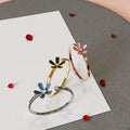 Boxed Petalia Olive Green Jewellery Set Embellished with Swarovski® Crystals in Gold