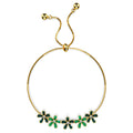 Boxed Petalia Olive Green Jewellery Set Embellished with Swarovski® Crystals in Gold