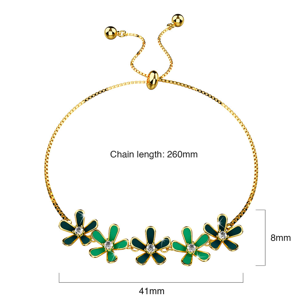 Boxed Petalia Olive Green Jewellery Set Embellished with Swarovski® Crystals in Gold