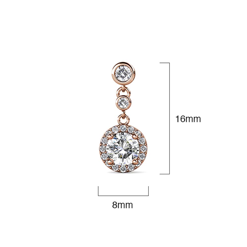 Boxed Sacred Circle Jewellery Set embellished with Crystal from Swarovski in Rose Gold