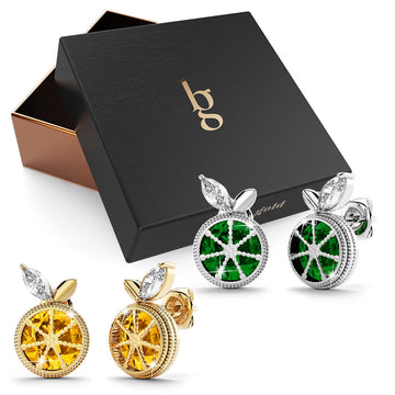 Boxed Bloom 2 Pairs of Zest Earrings Set - Brilliant Co