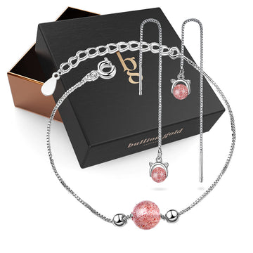 Boxed Pink Candy Atomic Bomb Bracelet and Earrings Set