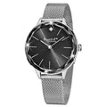 Krystal Couture Geometric Mineral Glass Feat Swarovski® Crystal Watch White Gold Black - Brilliant Co