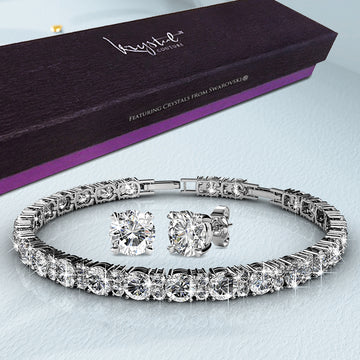Boxed 2 Pieces Jewellery Set Embellished with SWAROVSKI® Crystals