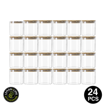 Lemon & Lime 610ML CAMDEN GLASS JAR BAMBOO LID 24PCS