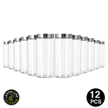 Lemon & Lime 2.25L ALTO GLASS JAR STAINLESS STEEL LID 12PCS