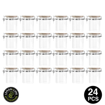 Lemon & Lime 800ML CAMDEN GLASS CLIP JAR BAMBOO LID 24PCS