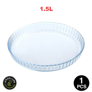 Lemon & Lime YORKSHIRE GLASS BAKEWARE PIE DISH 1.5L 27.5X27.5X3.5CM