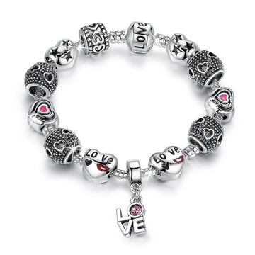 Pandora Inspired Full Set Beaded Charm Bracelet