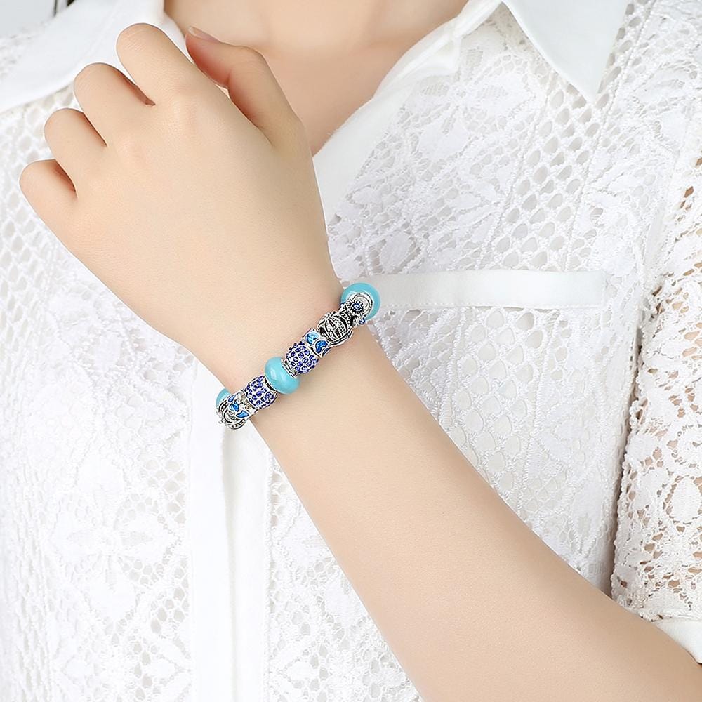Pandora Inspired Full Set Beaded Charm Bracelet