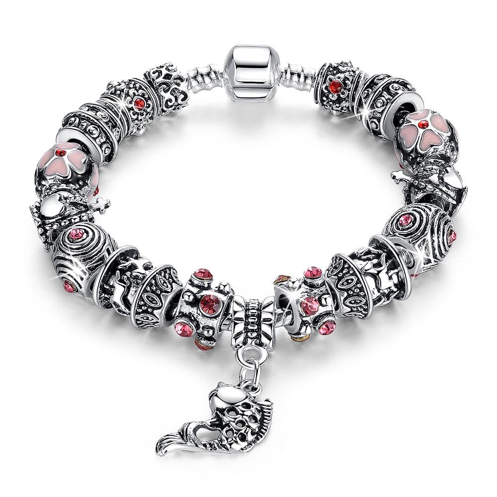 Pandora Inspired Full Set Beaded Charm Bracelet