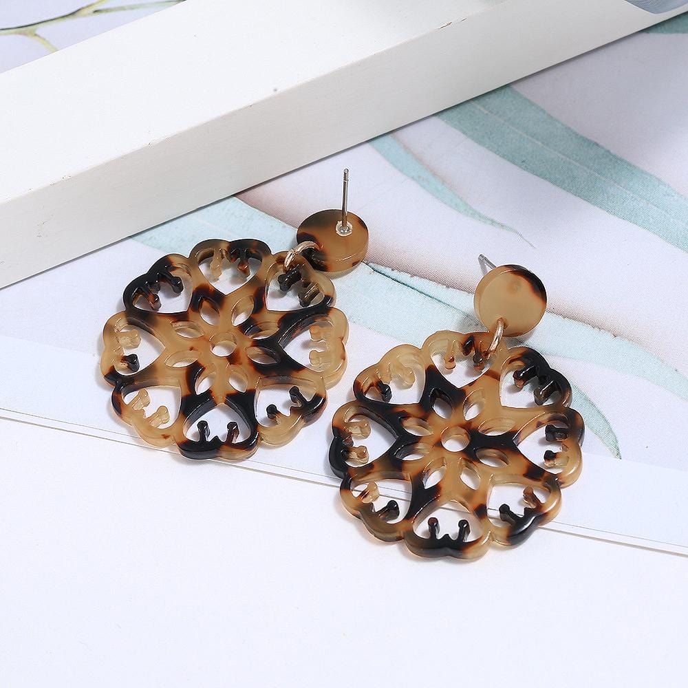 Obsession Kaleidoscopic Drop Earrings Gold - Brilliant Co