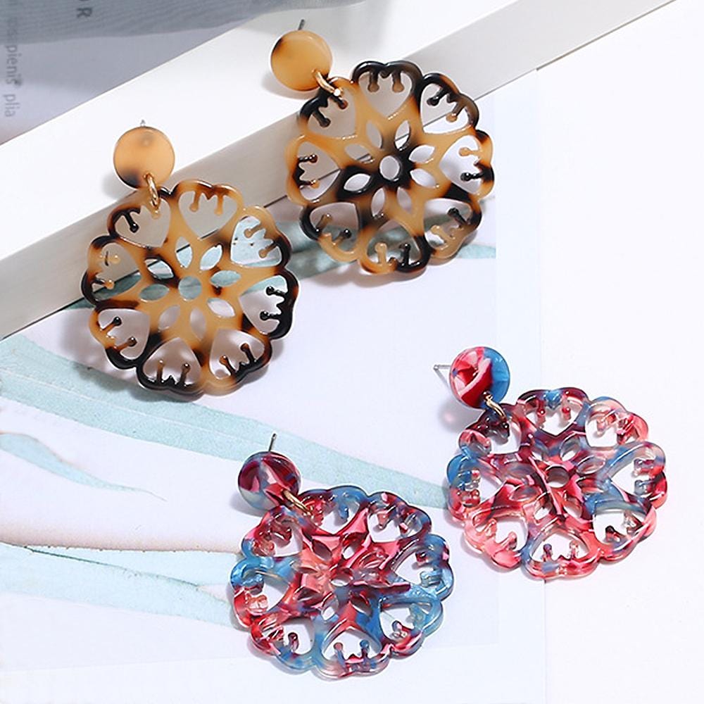 Obsession Kaleidoscopic Drop Earrings Gold - Brilliant Co