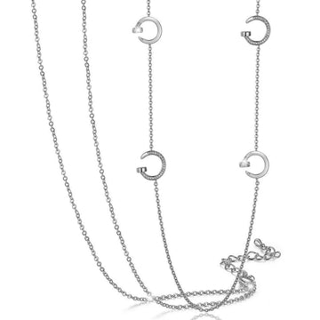 Chic Curved Nail Long Necklace - Brilliant Co
