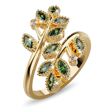 Leafy Tornado Gold Ring