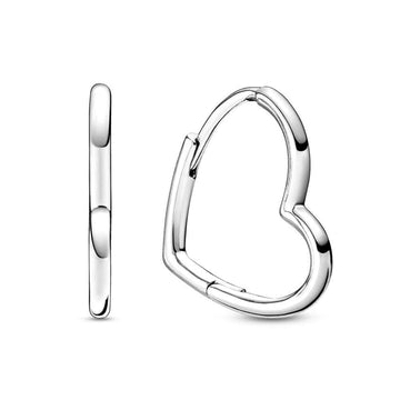 Asymmetrical Heart Hoop Earrings - Brilliant Co