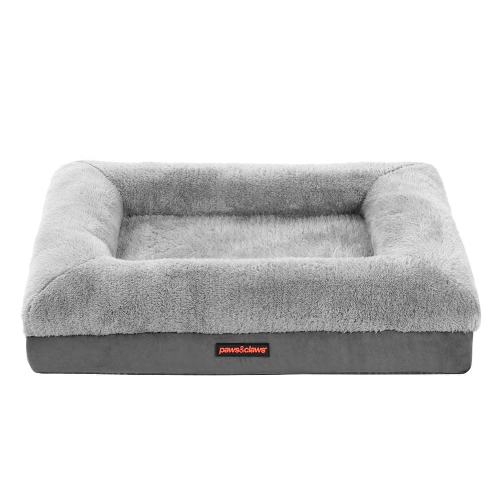 Paws & Claws WINSTON ORTHOPEDIC FOAM WALLED BED MEDIUM - GREY - Brilliant Co