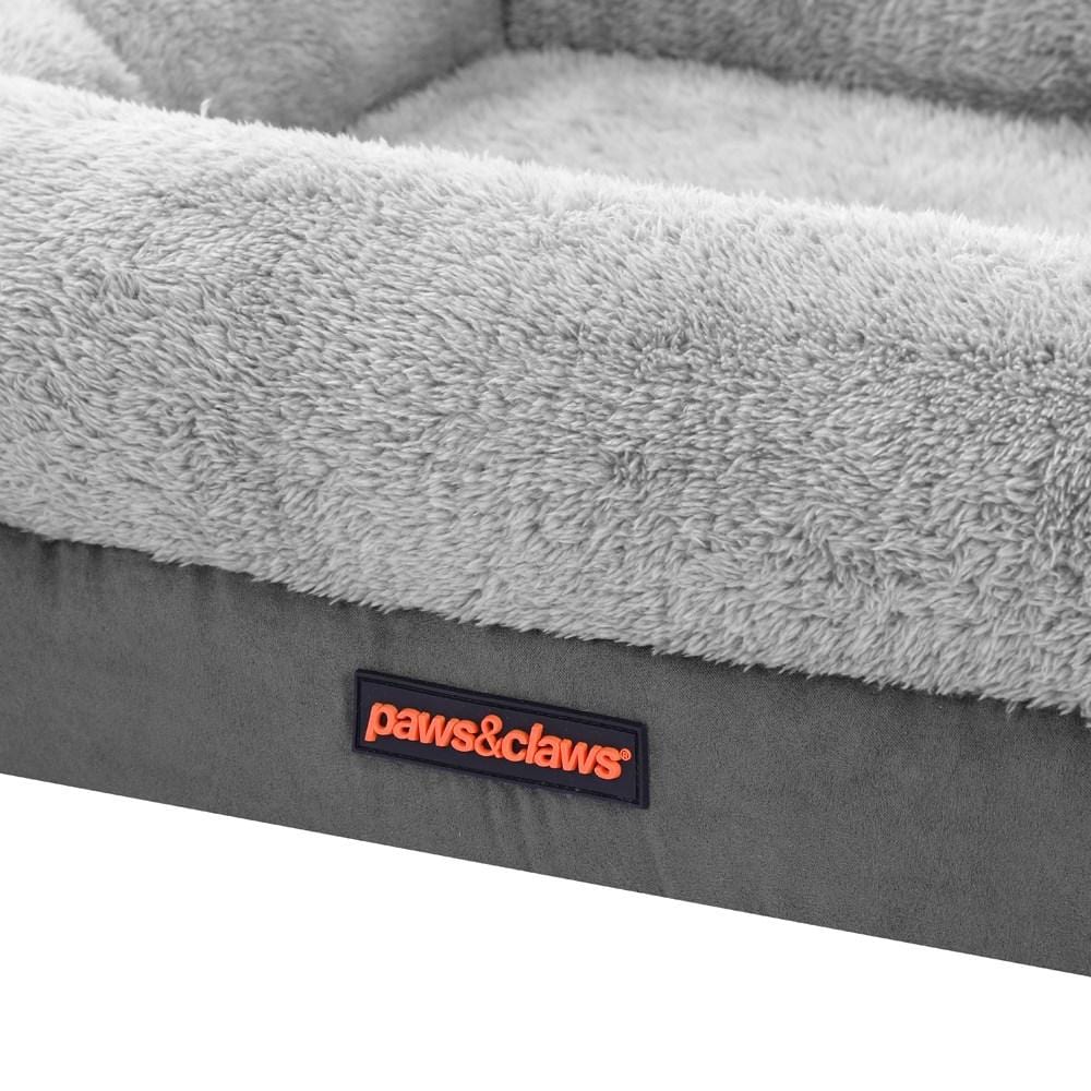 Paws & Claws WINSTON ORTHOPEDIC FOAM WALLED BED MEDIUM - GREY - Brilliant Co