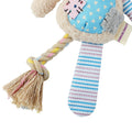 Paws & Claws PATCHY PALS PLUSH BEAR PET TOY WITH ROPE