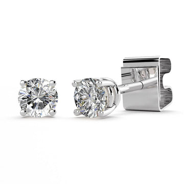 1/10ctw Diamond 14k White Gold Stud Earrings GH/SI1