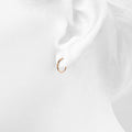 9ct Rose Gold 15mm Rounded Hoop Earrings