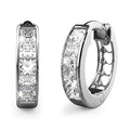 Diamond Royal Messages Huggies Encased in 18k White Gold