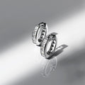 Diamond Royal Messages Huggies Encased in 18k White Gold