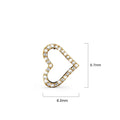 Infinite Heartbeat Diamond Stud Earrings Encased in 18k Gold