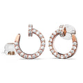 Sparkles in the Abyss Diamond Stud Earrings Encased in 18k Rose Gold