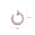 Sparkles in the Abyss Diamond Stud Earrings Encased in 18k Rose Gold