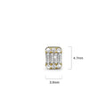 Regal Symmetry Diamond Stud Earrings Encased in 18k Gold