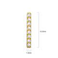 Radiant Accents Diamond Stud Earrings Encased in 18k Gold