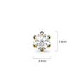 0.3ct Starlit Solitaire Diamond Stud Earrings Encased in 18k Gold