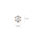 0.1ct Starlit Solitaire Diamond Stud Earrings Encased in 18k Rose Gold
