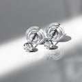 0.1ct Starlit Solitaire Diamond Stud Earrings Encased in 18k White Gold