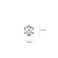 0.1ct Starlit Solitaire Diamond Stud Earrings Encased in 18k White Gold