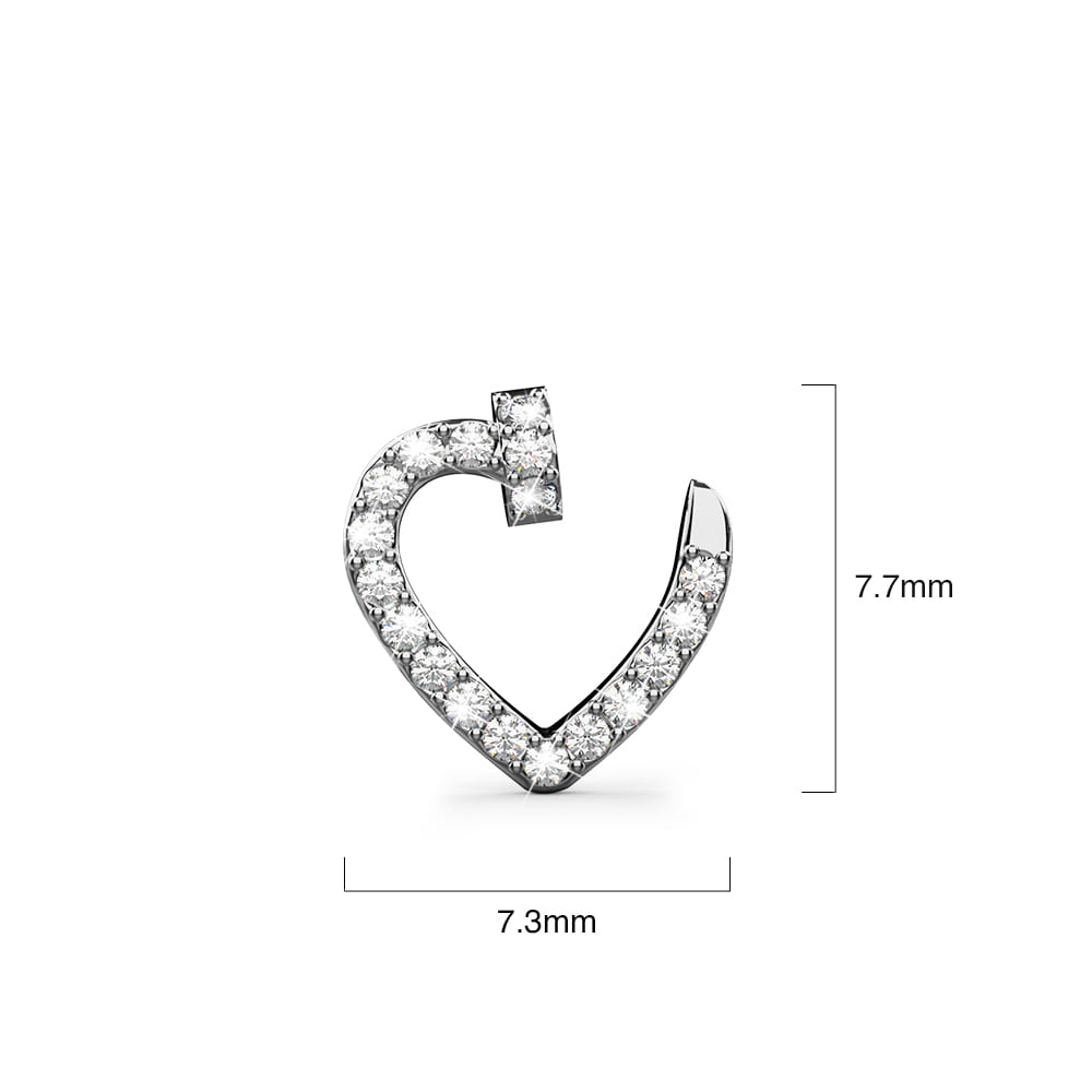 Devotion in the Abyss Diamond Stud Earrings Encased in 18k White Gold