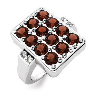Solid Sterling Silver Ruby Ring