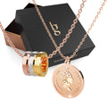 Boxed Elizabeth 2 Piece Necklaces Set in Rose Gold