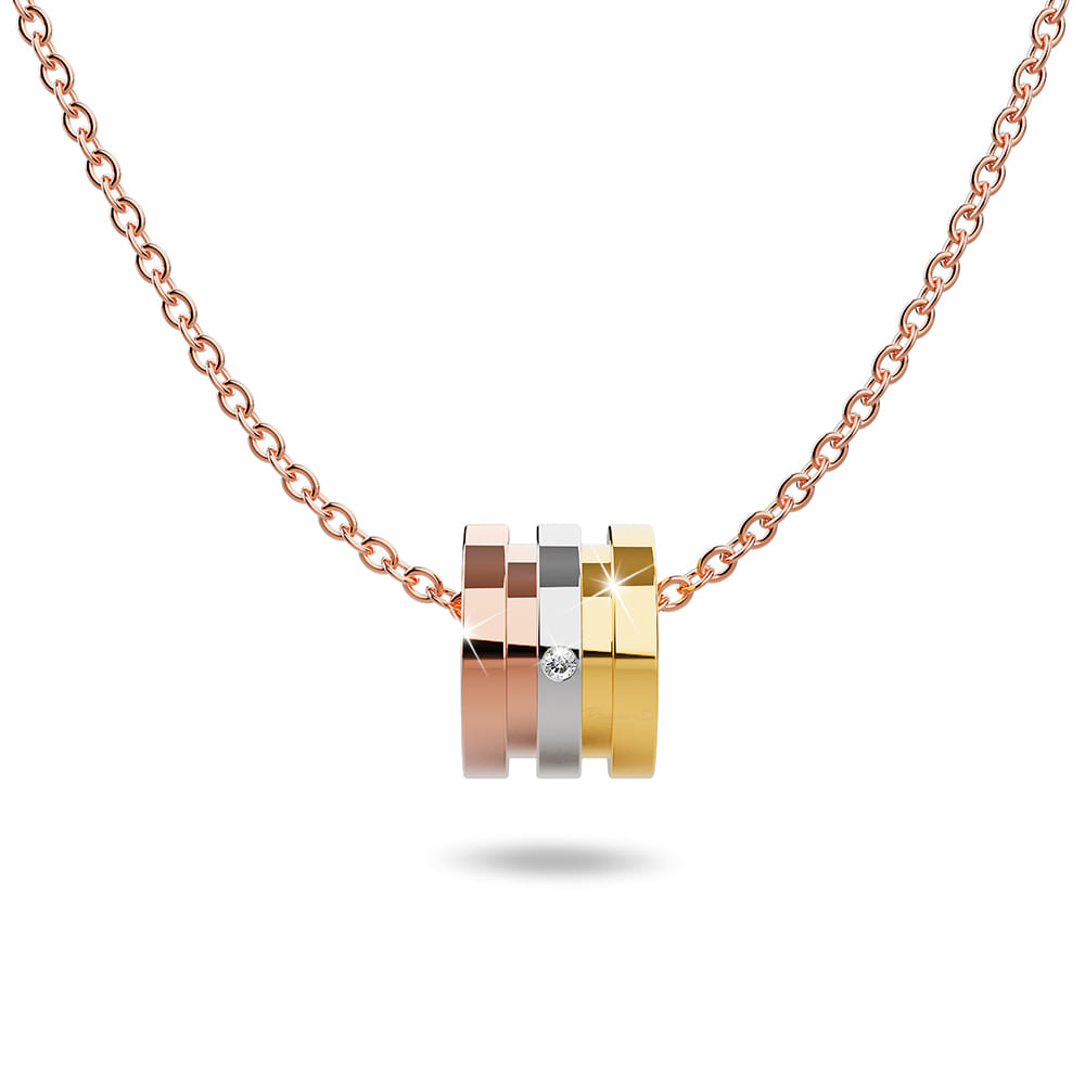 Boxed Elizabeth 2 Piece Necklaces Set in Rose Gold